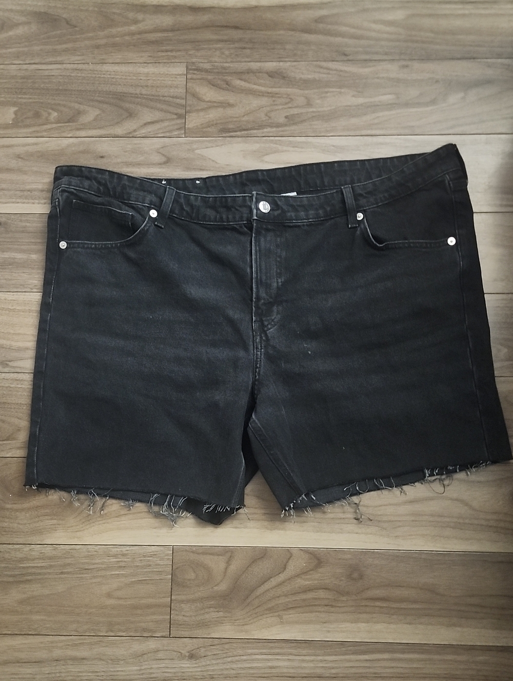 4/$20 🔥 Plus Size Women's Black Denim Cutoff Shorts 44" Waist